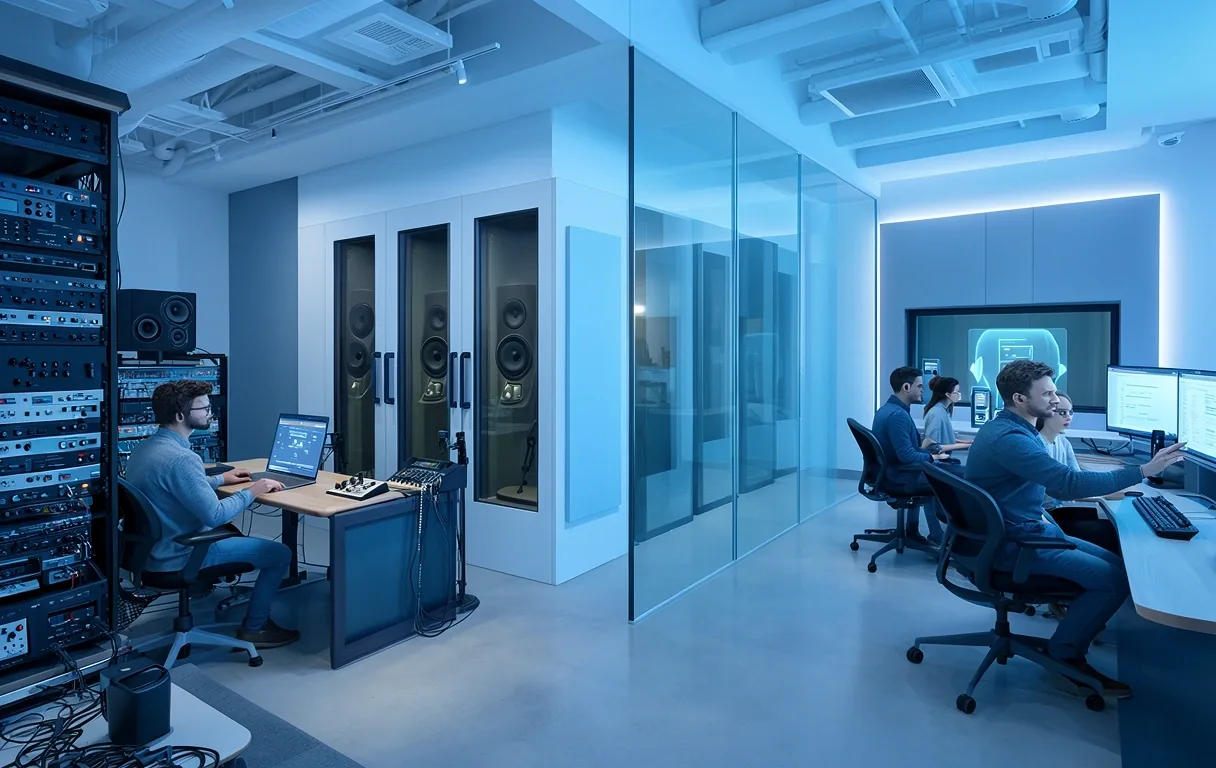 Professional acoustic sensor hardware in a Montréal laboratory