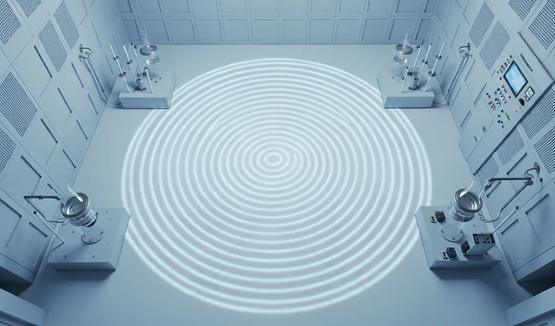 Sound frequency visualization in a controlled environment