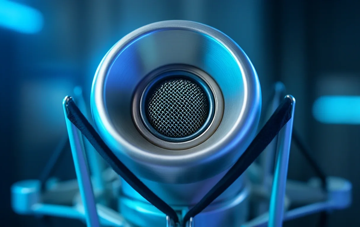 Professional acoustic sensor close-up
